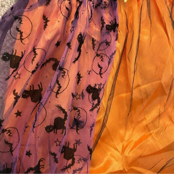 Poshetion Orange Black & Purple Light Up Witches Costume Size Kids/Youth Medium - Picture 6 of 7